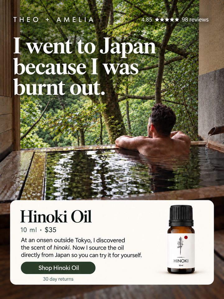Ad: I went to Japan because I was burnt out