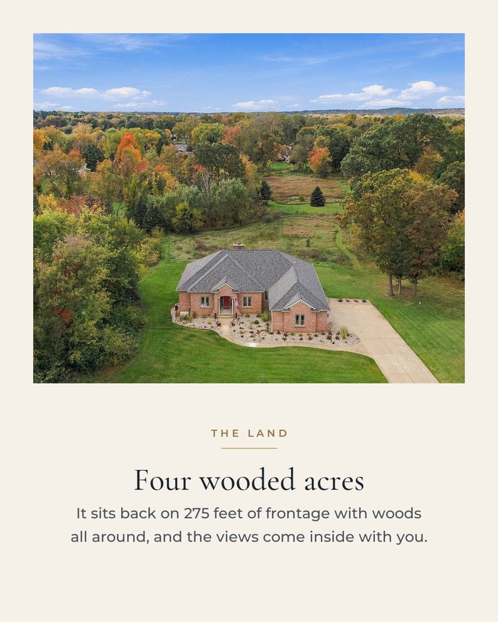 Slide 2: Four wooded acres