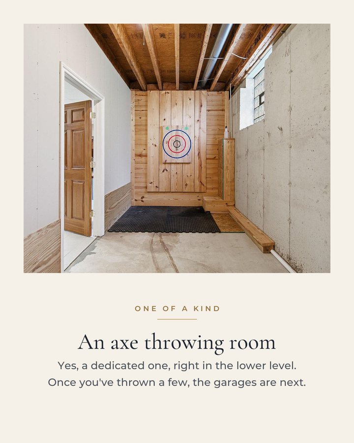 Slide 8: The axe throwing room