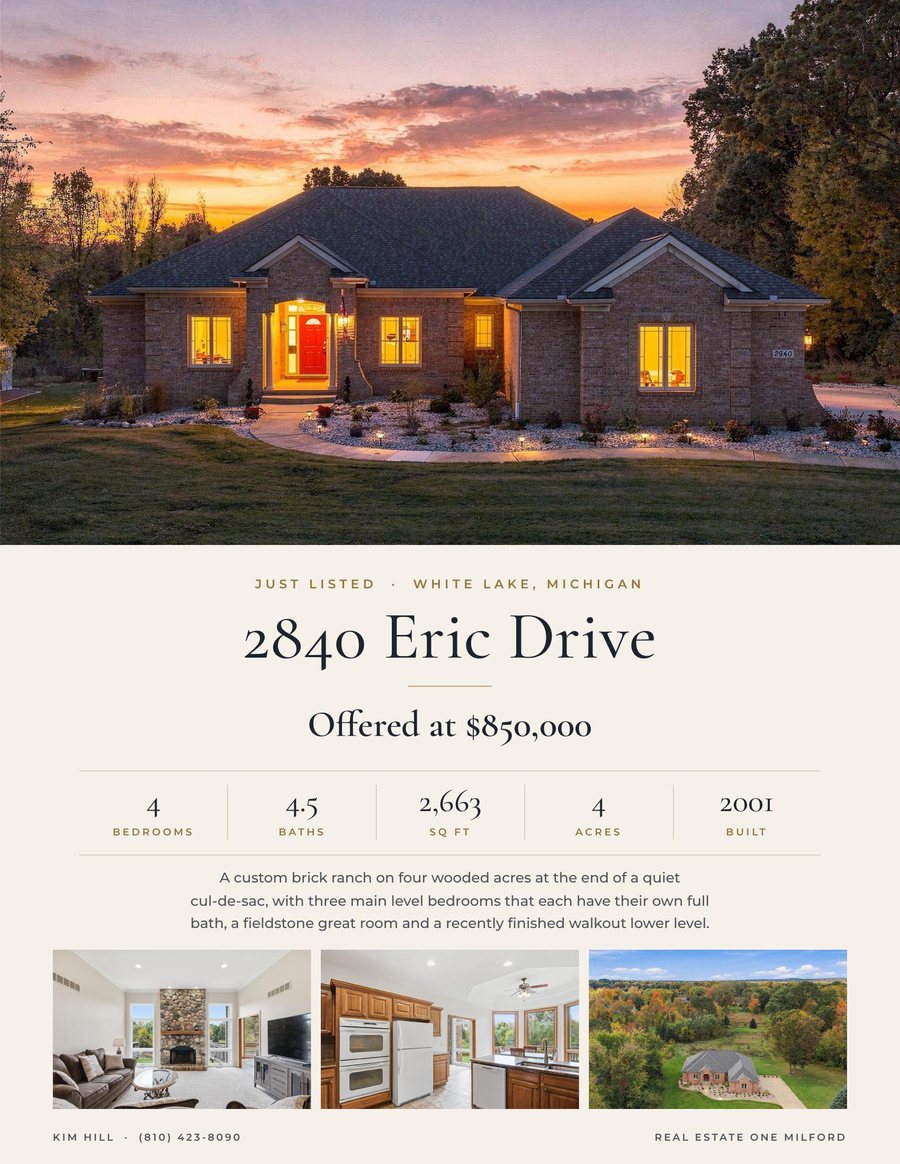 Front page of the 2840 Eric Drive feature sheet