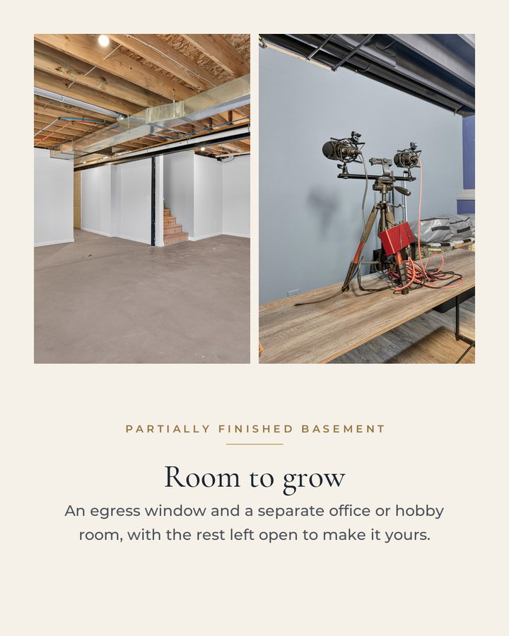Slide 8: The partially finished basement