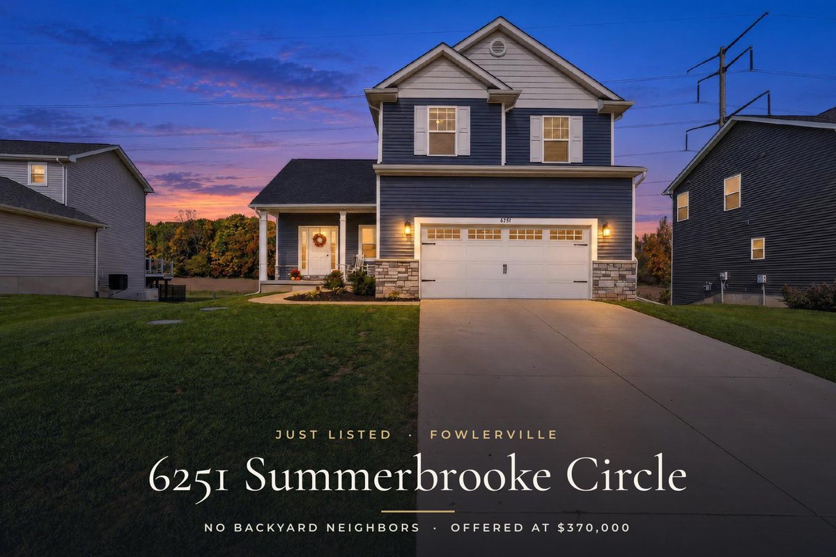 Front of the 6251 Summerbrooke Circle just listed postcard