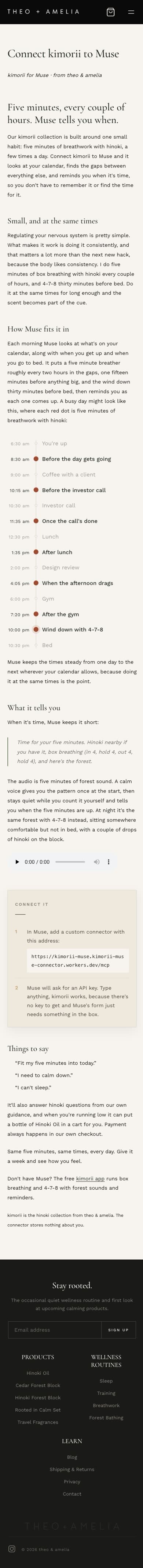 The same page on a phone